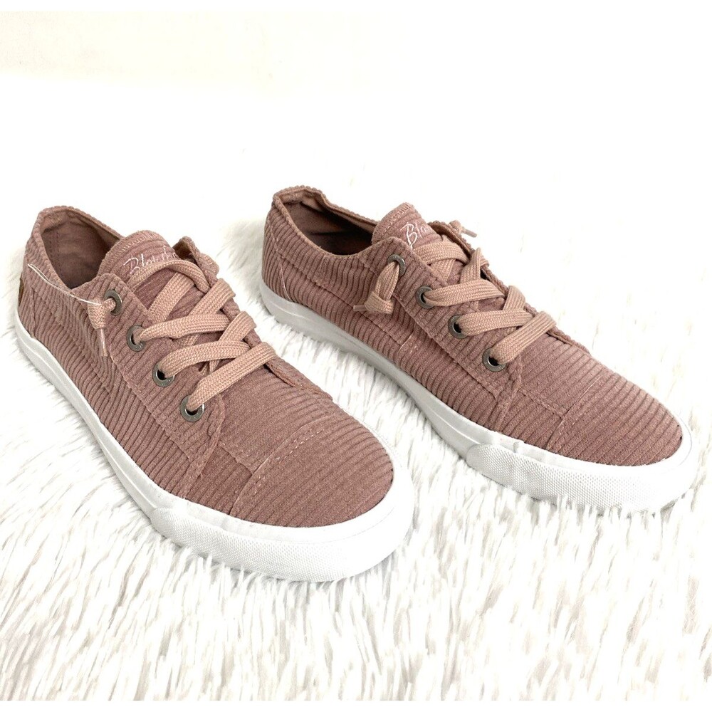 Blowfish Malibu Maxine Sneakers Shoes Womens Pink Cotton Corduroy Lace Up